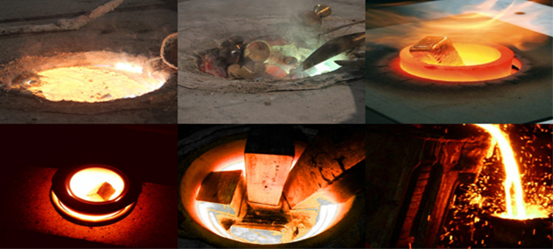 熔钢感应炉的工作流程