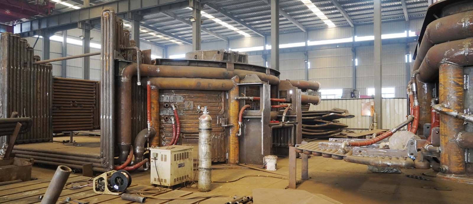 电弧炉炉体生产过程